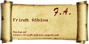 Frindt Albina névjegykártya